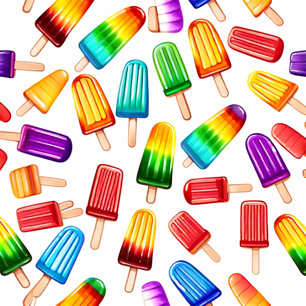 rainbow popsicles