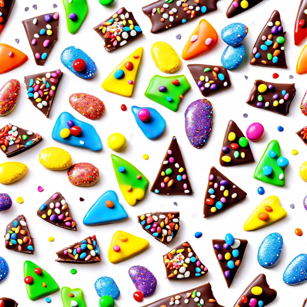 rainbow sprinkle chocolate bark