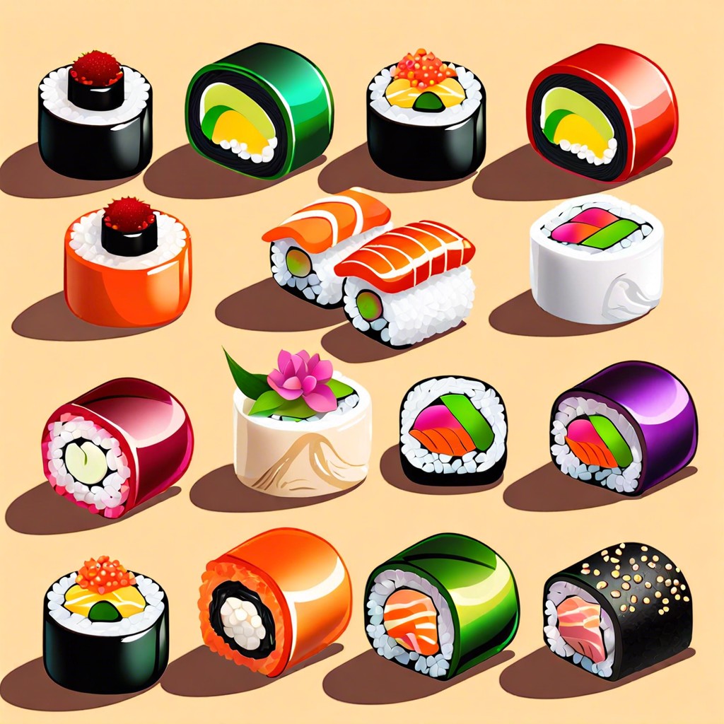 rainbow sushi rolls