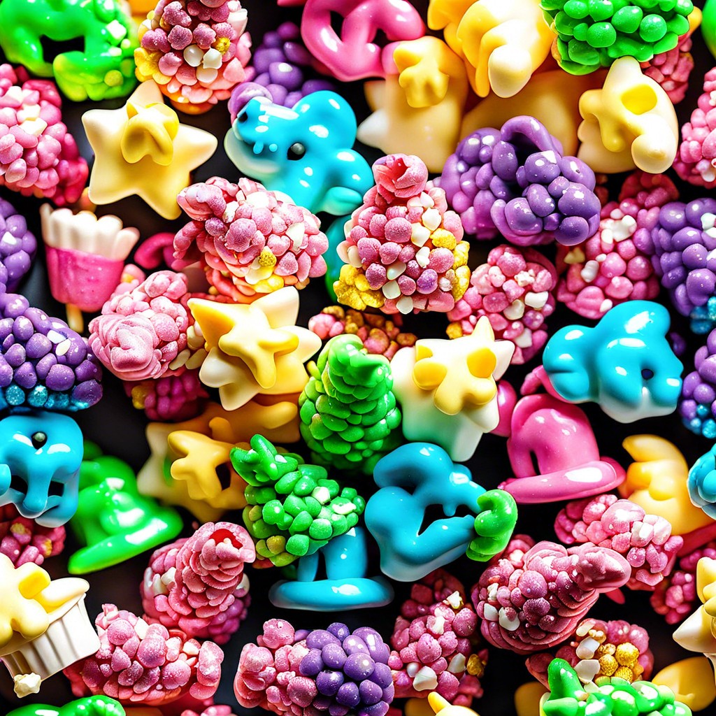rainbow unicorn popcorn with edible glitter