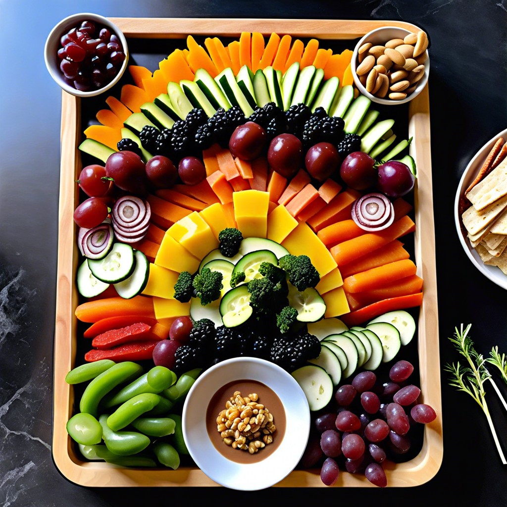 rainbow veggie platter