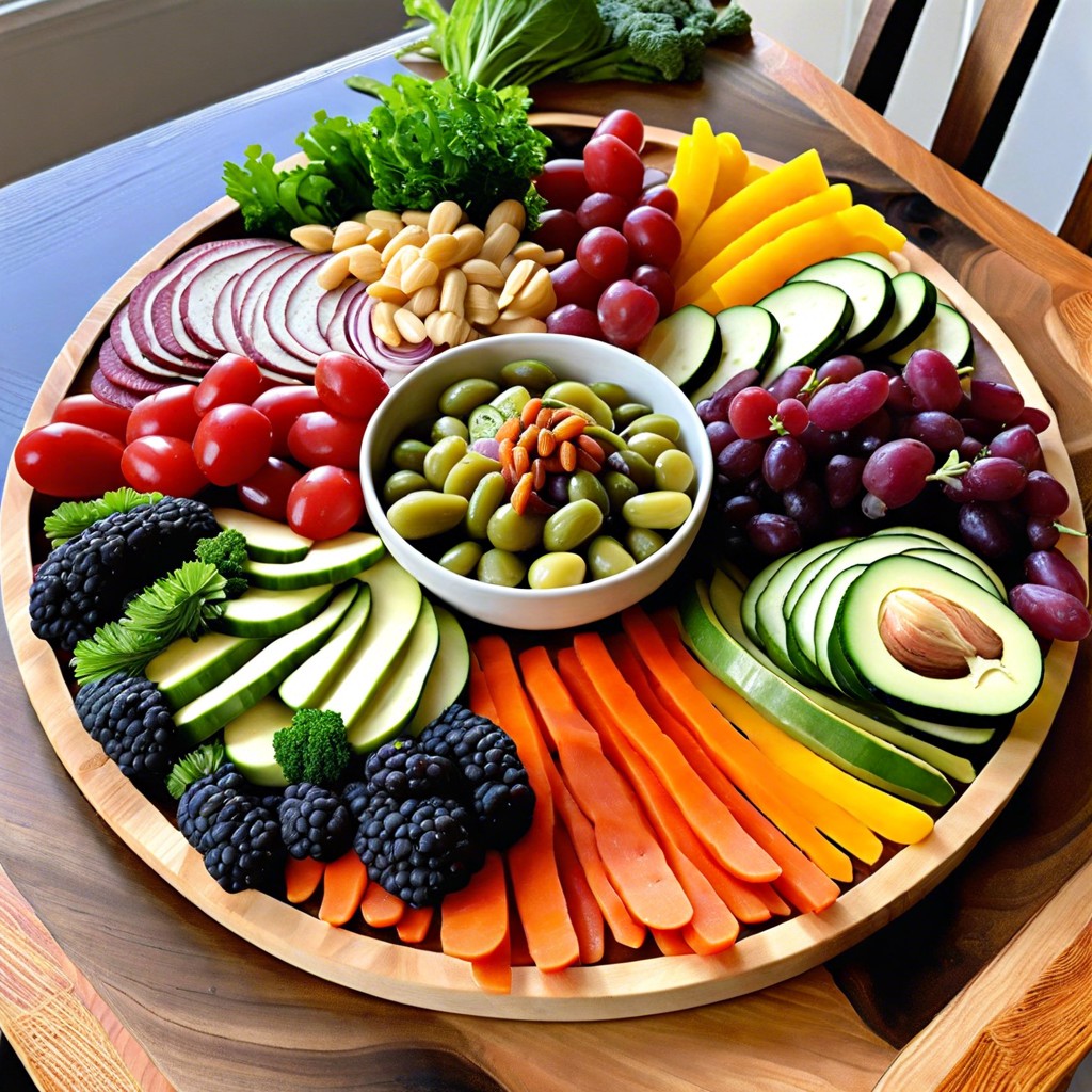 rainbow veggie platter