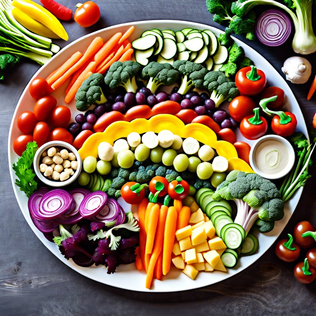 rainbow veggie platter