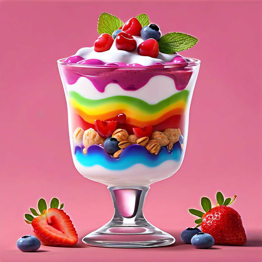 rainbow yogurt parfaits
