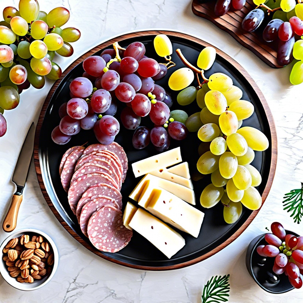 red and green grapes