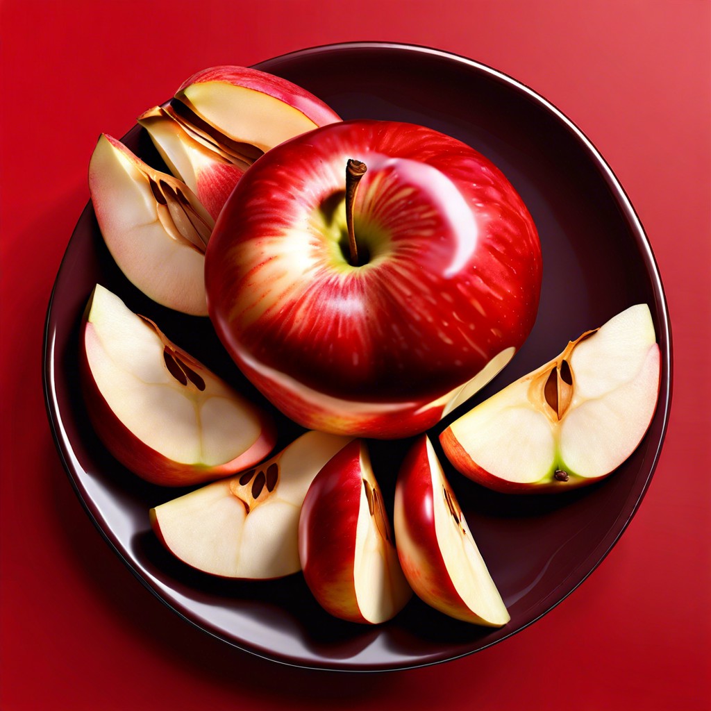 red apple slices