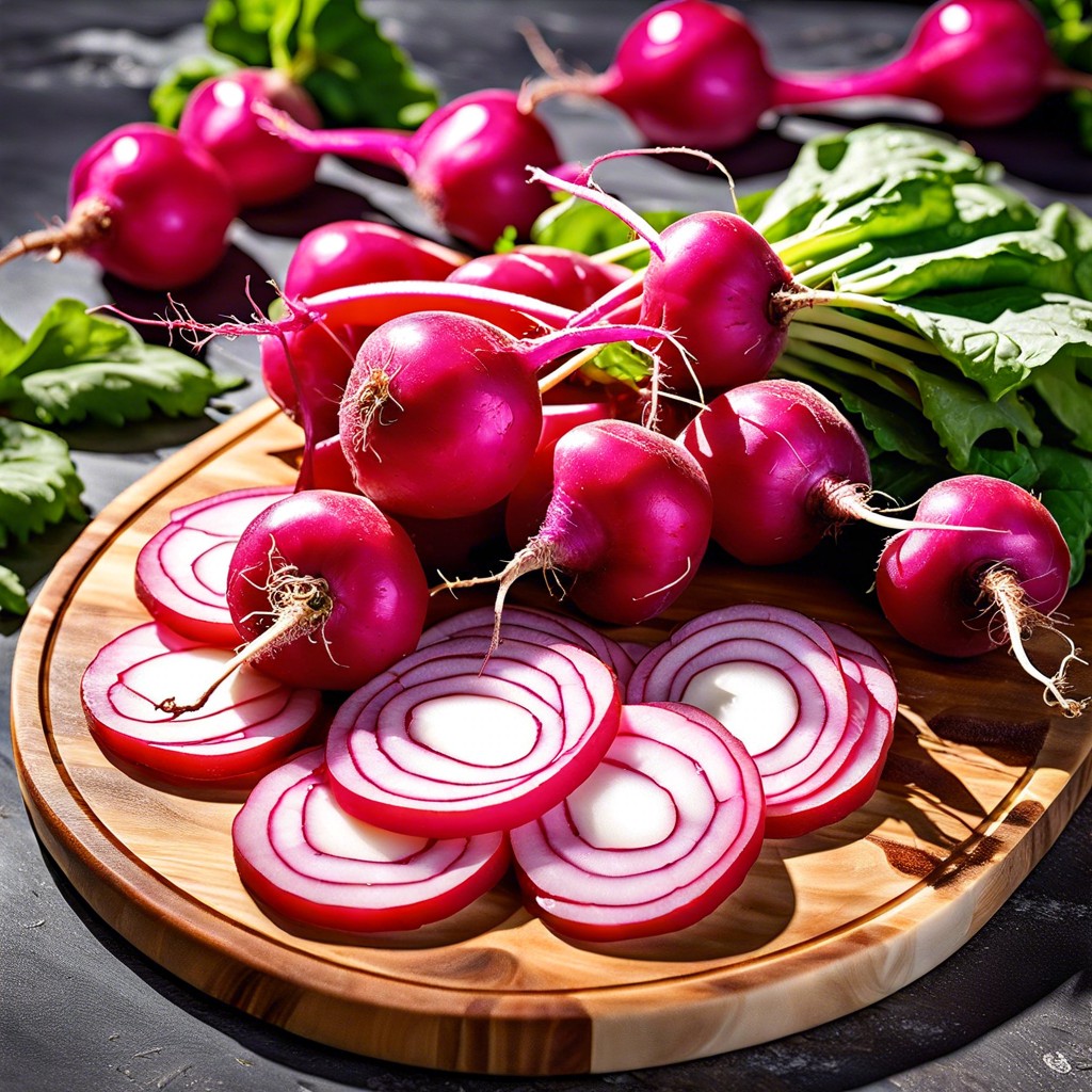 red radishes