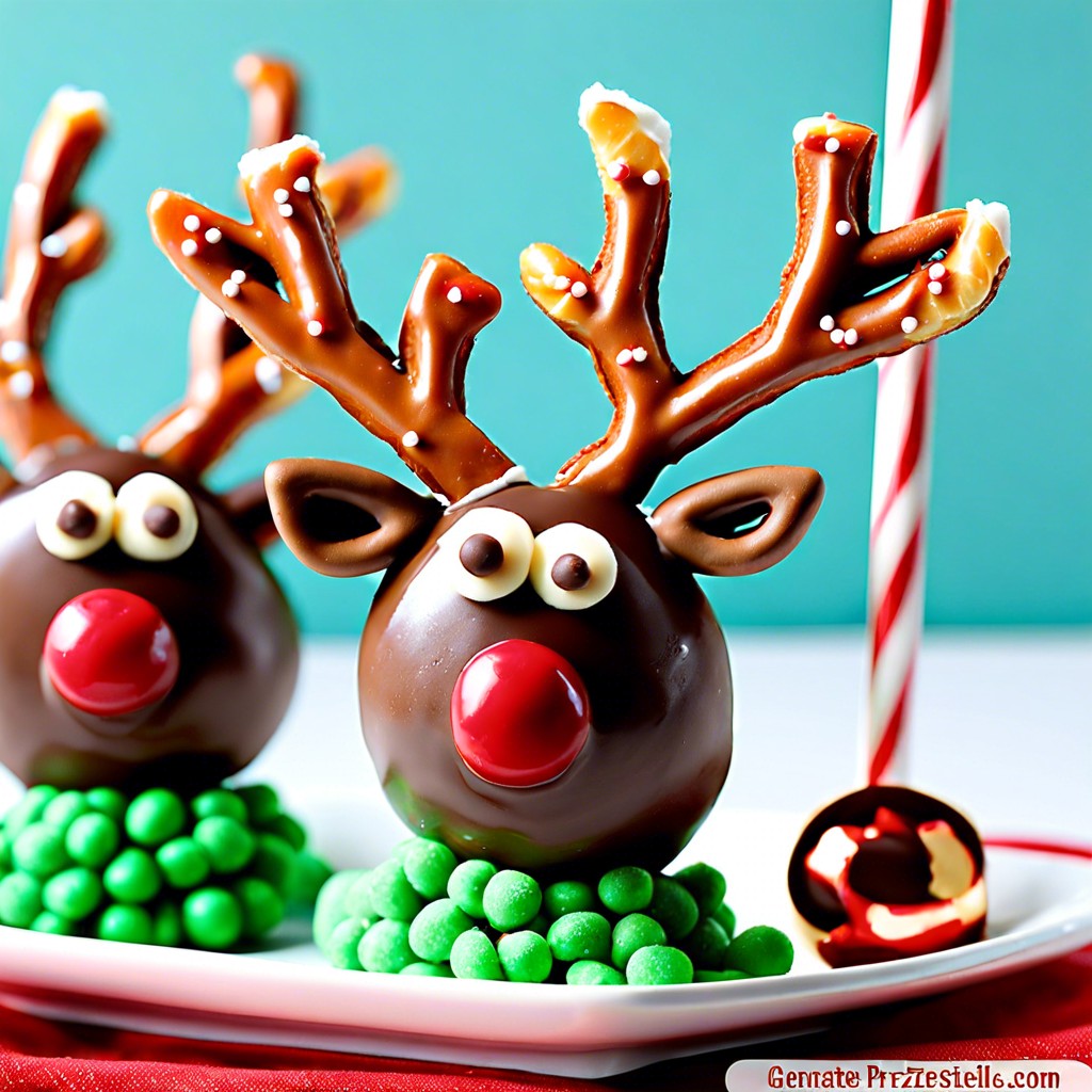 reindeer pretzel pops