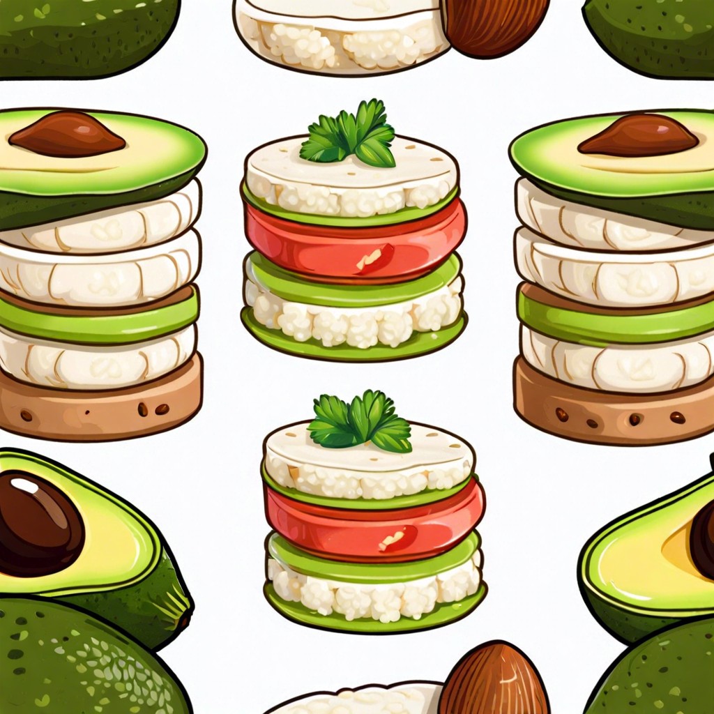 rice cake stackers with avocado