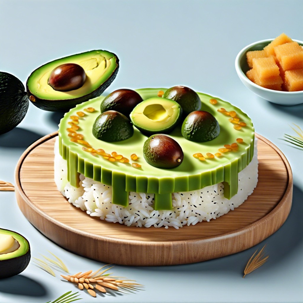 rice cake with avocado