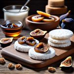 rice cakes topped with ricotta cheese and dried figs
