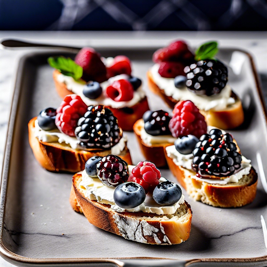 ricotta and berry crostini