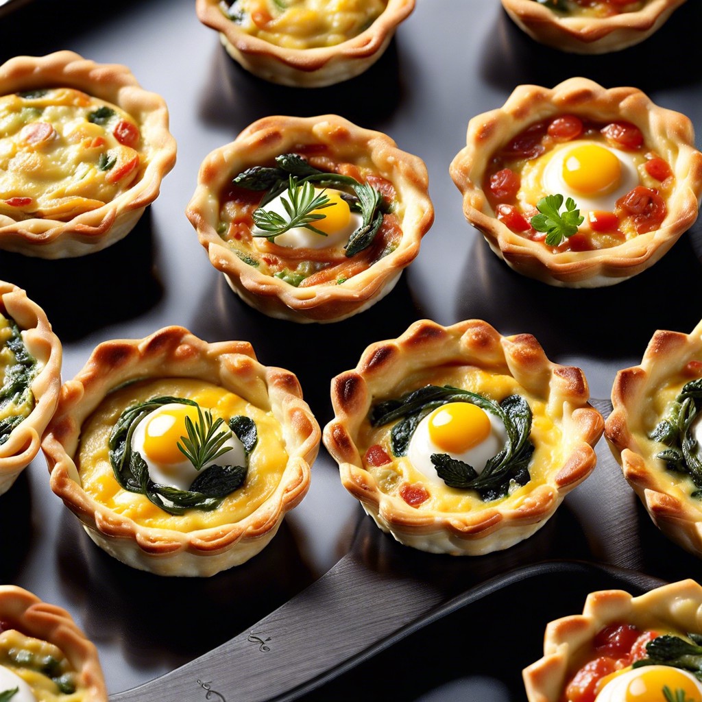 ring shaped mini quiches