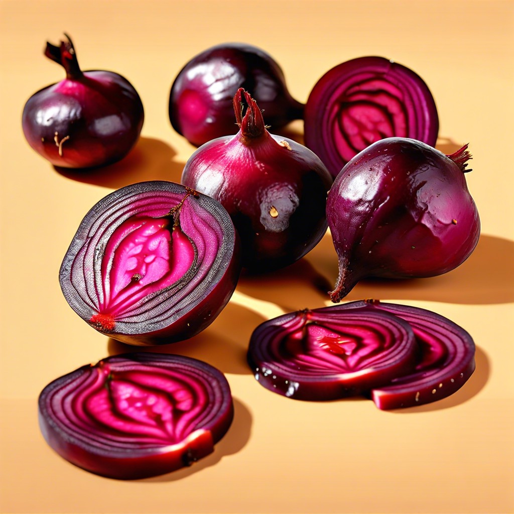 roasted beet slices