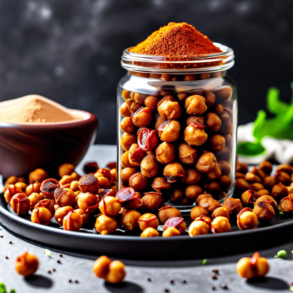 roasted chickpeas with chili powder