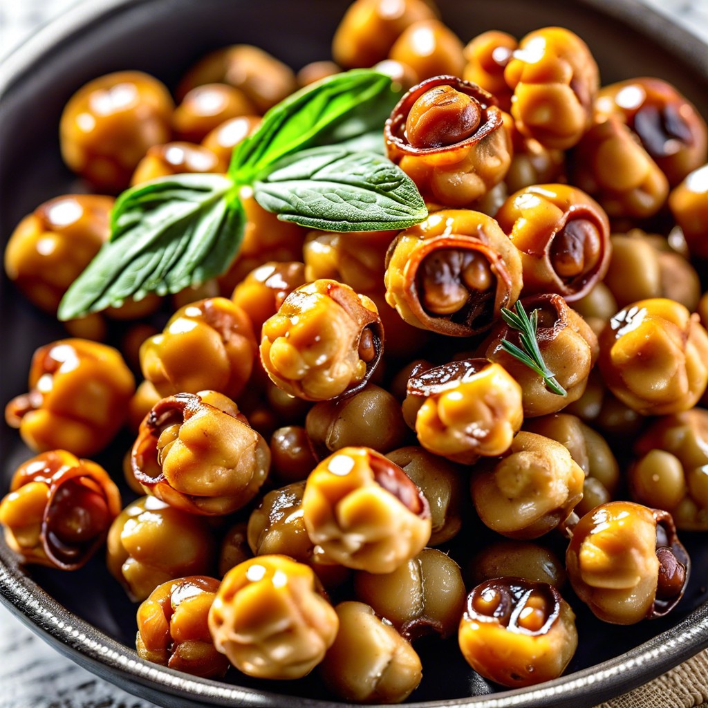 roasted chickpeas with garlic and thyme