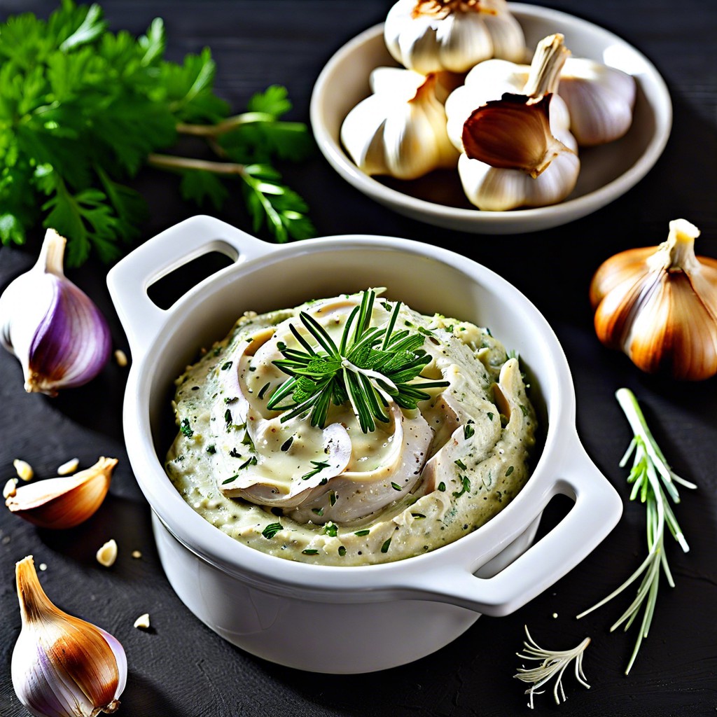 roasted garlic and herb spread