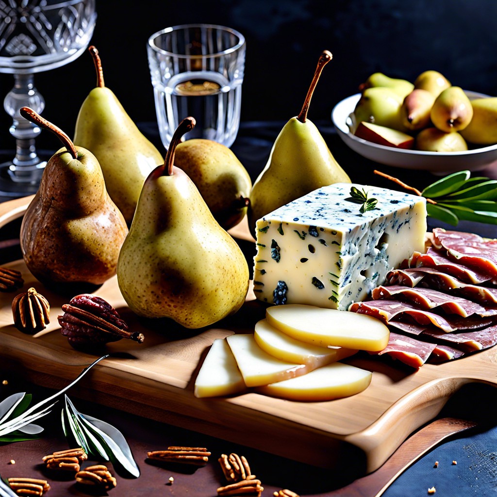 roquefort with pear slices