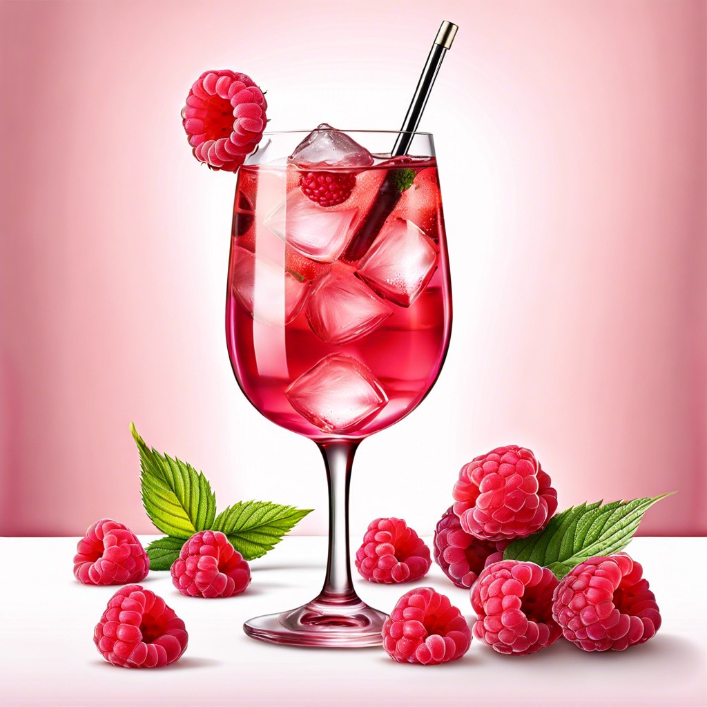 rose and raspberry cocktail