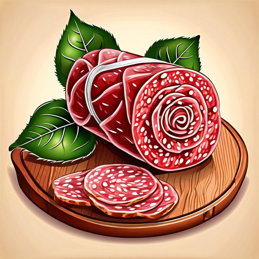 rose shaped salami