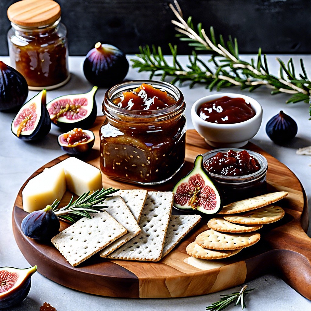 rosemary crackers and fig jam