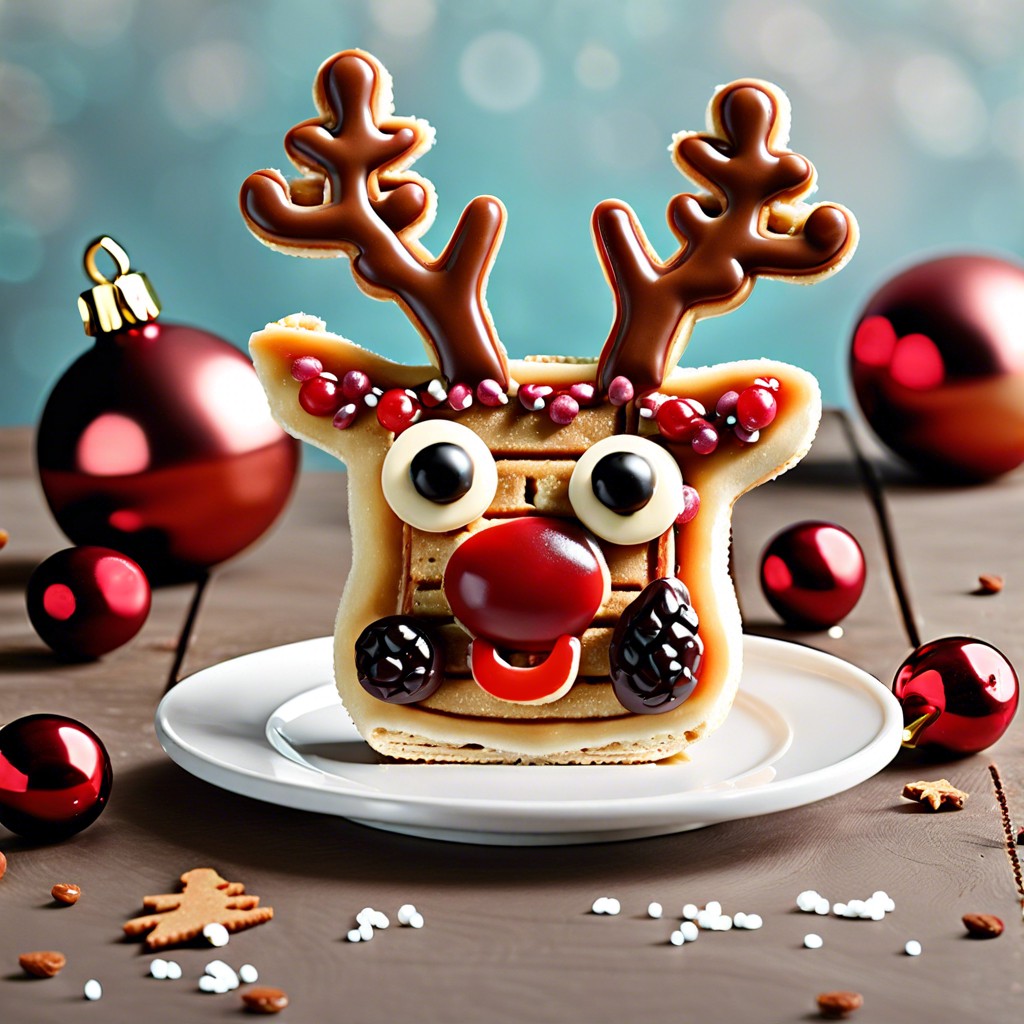 rudolph pbampjs peanut butter and jelly sandwiches shaped like reindeer