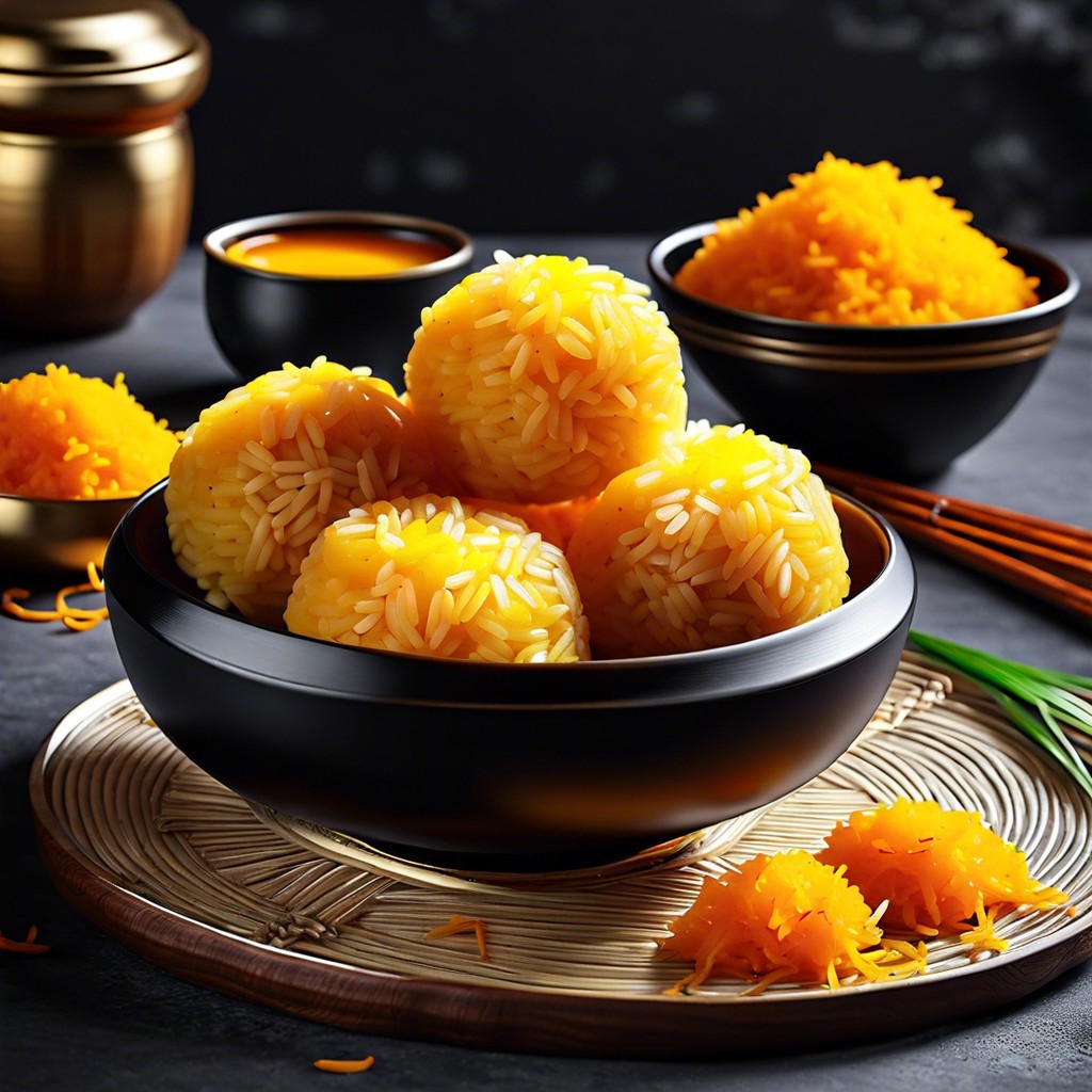saffron rice balls