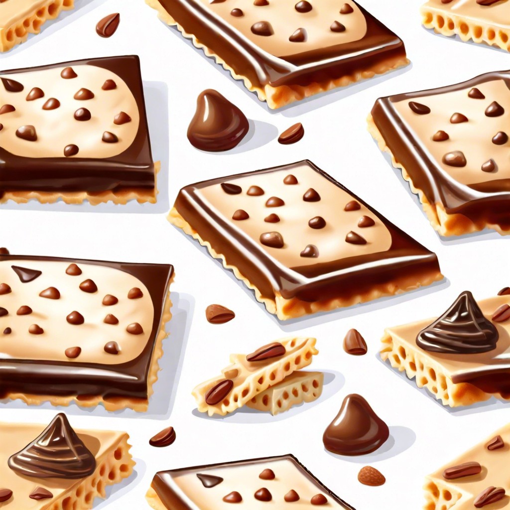 saltine toffee layer crackers with buttery caramel and chocolate then chill