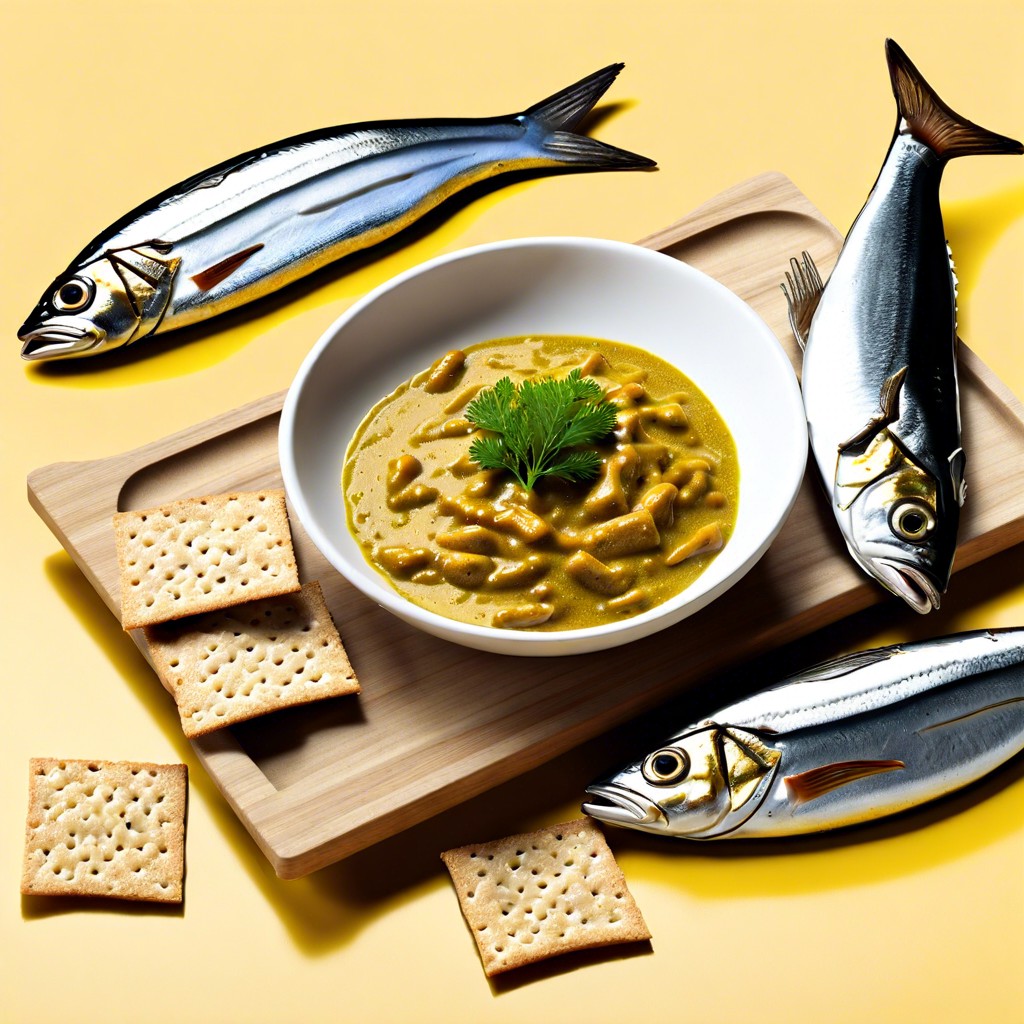 sardines and mustard