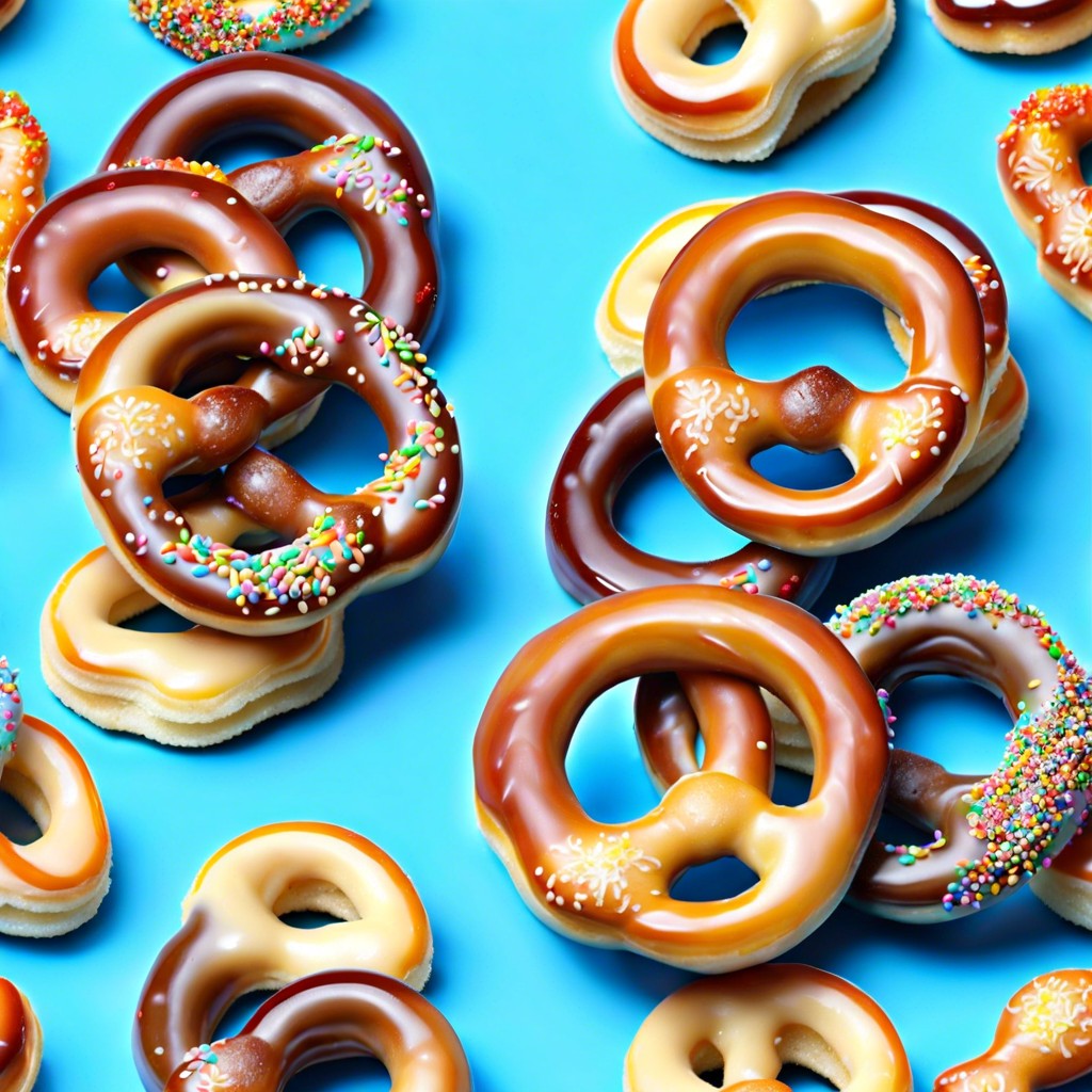 saturns rings pretzels mini pretzels glazed with colored sugar