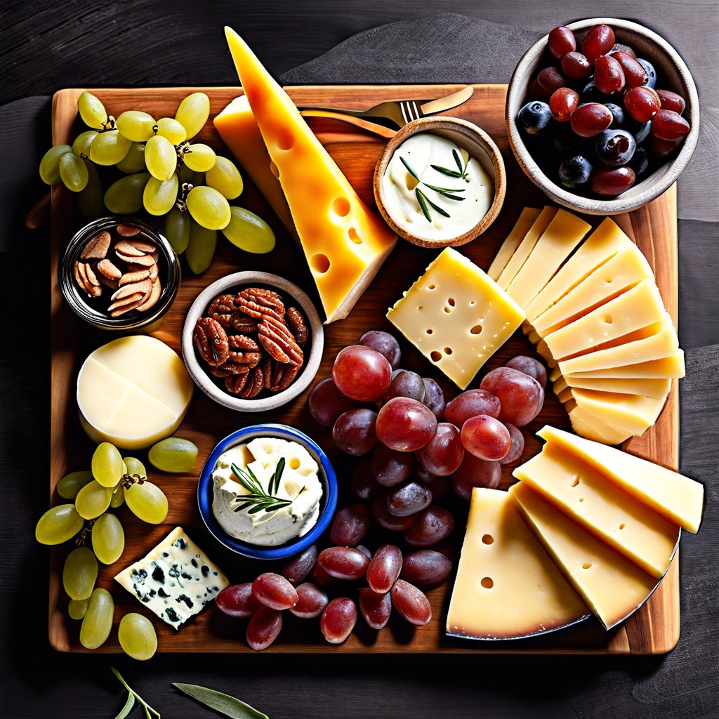 savory cheese and charcuterie board