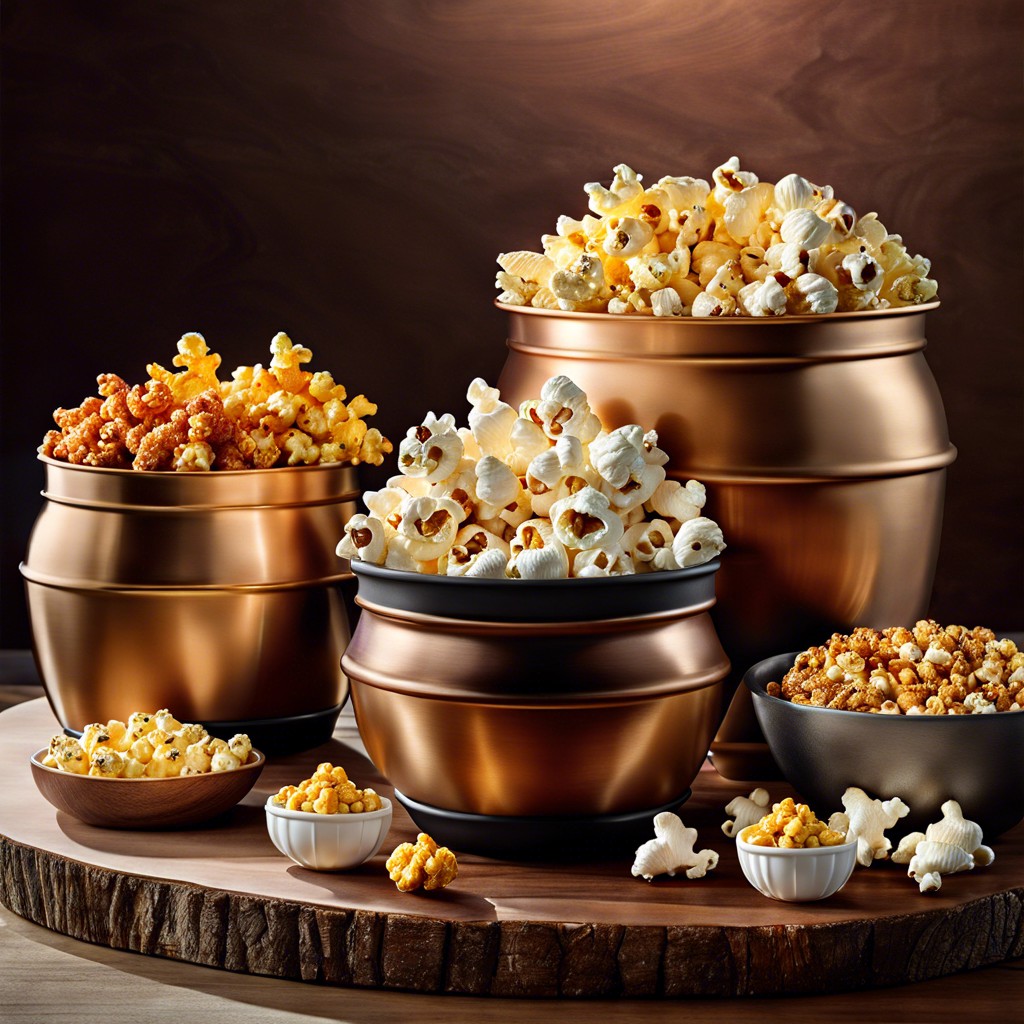 savory popcorn bar seasoning shakers like cheese caramel and spicy lime