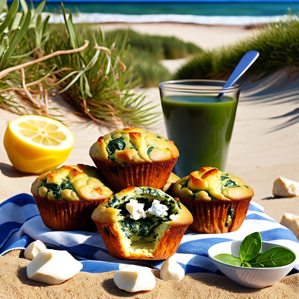 savory spinach and feta muffins