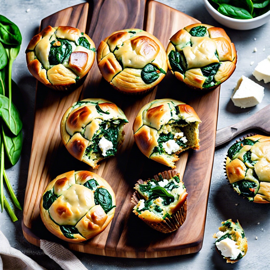 savory spinach and feta muffins