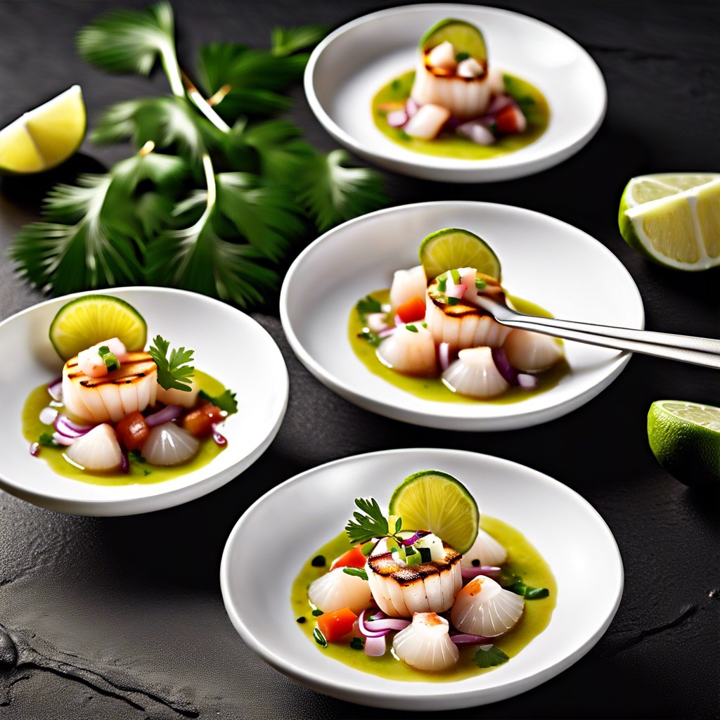 scallop ceviche spoons