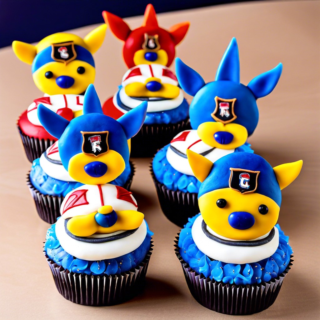 school spirit cupcakes decorate with school colors and mascots