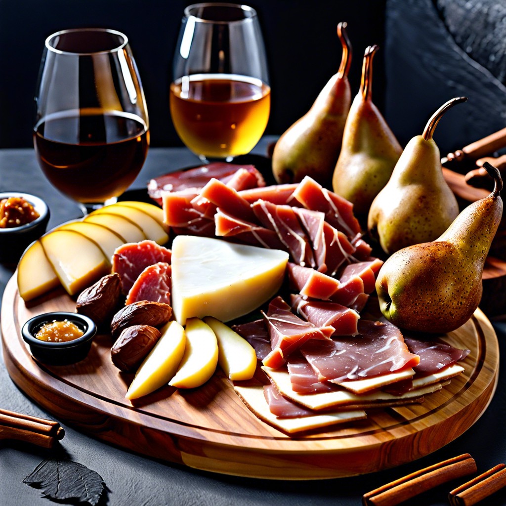 scotch with caramelized pear smoked meats and aged parmesan