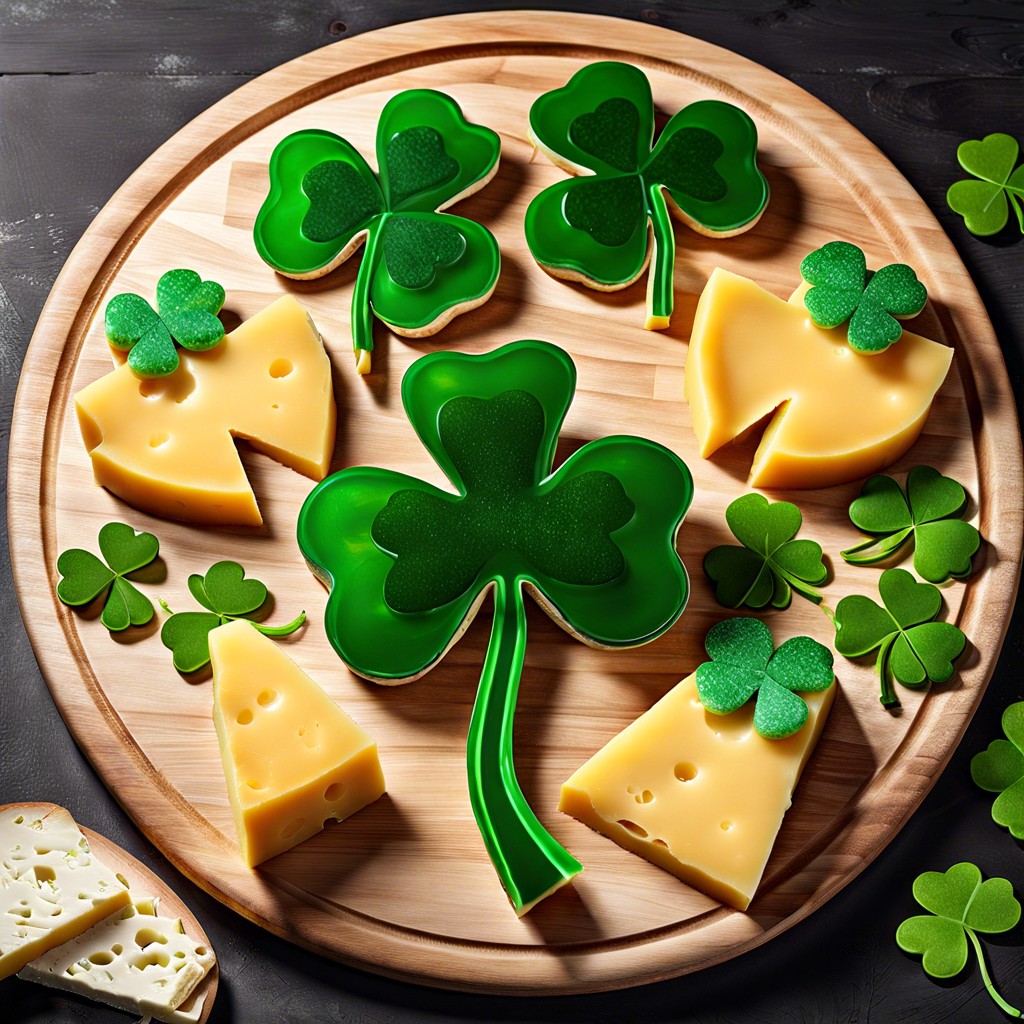 shamrock shaped cheese slices