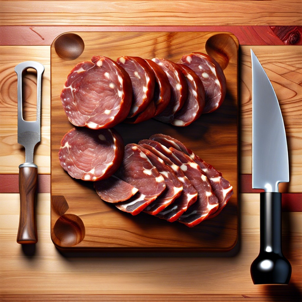 sliced dry aged chorizo