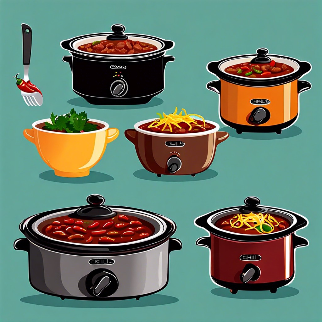 slow cooker chili buffet