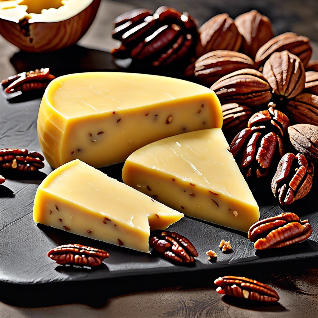 smoked gouda with candied pecans