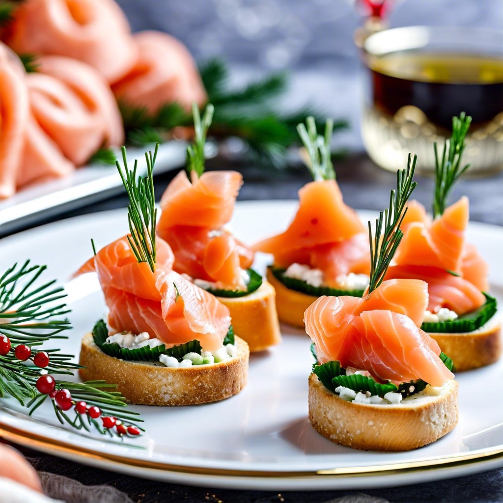 smoked salmon canapes