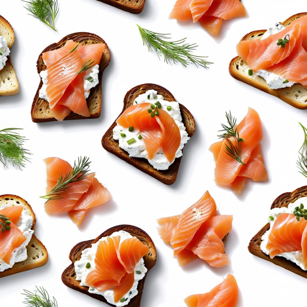 smoked salmon cottage cheese toast layer smoked salmon with a touch of dill