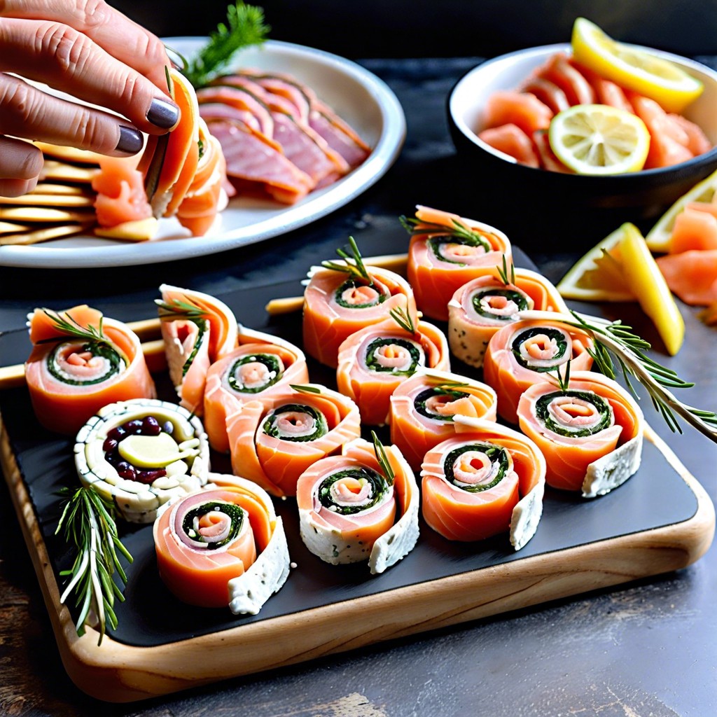 smoked salmon pinwheels