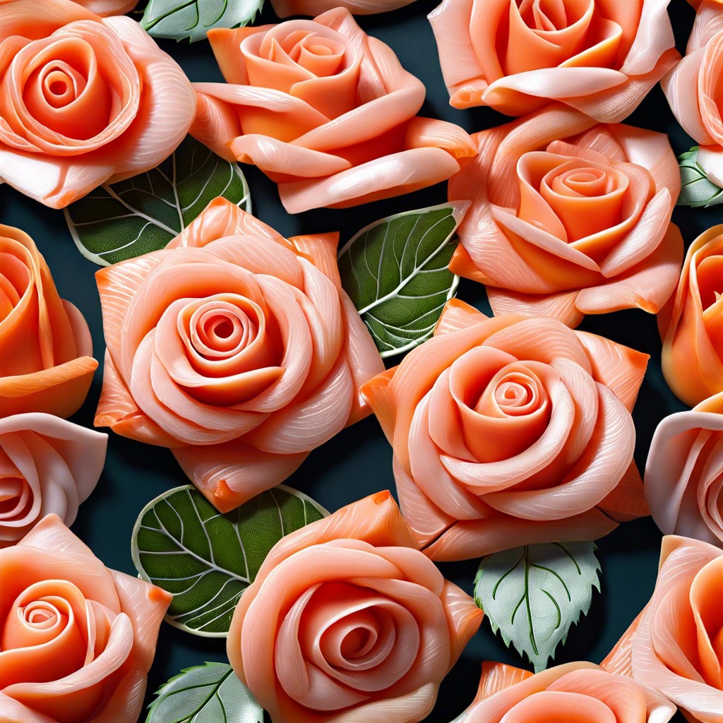 smoked salmon roses