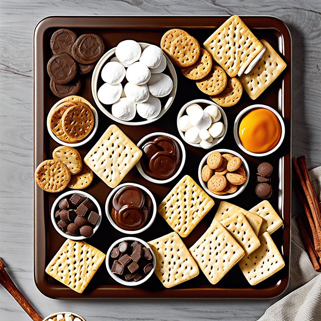 smores galore graham crackers marshmallows chocolate bars