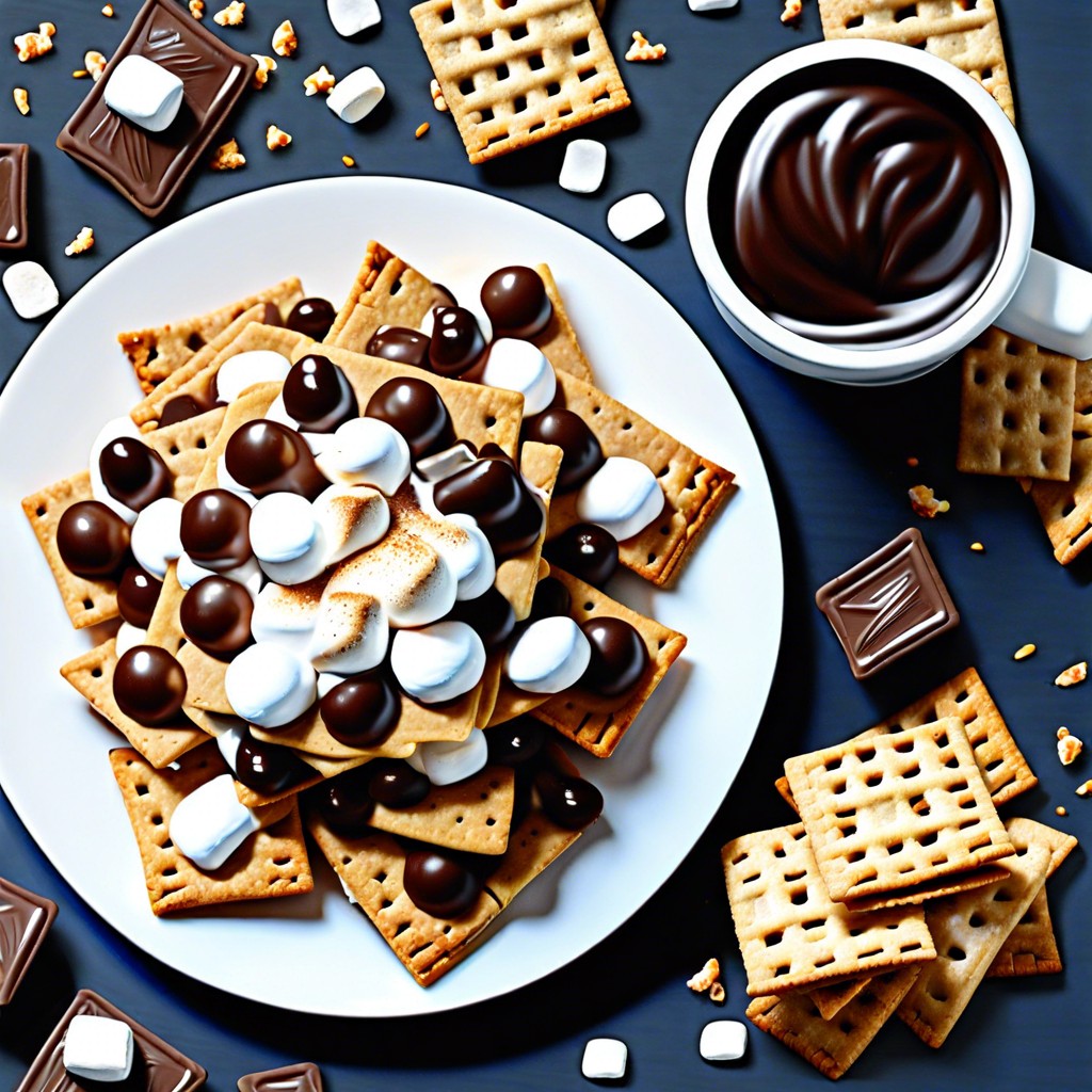 smores graham cracker nachos