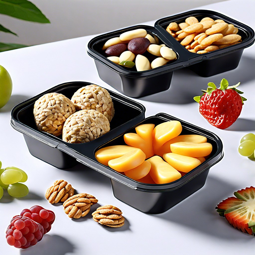 snack pouches with built in portion control compartments