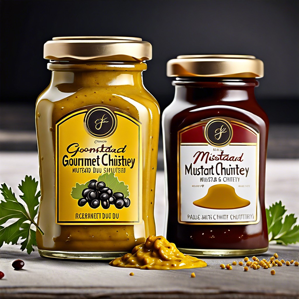 specialty mustard and chutney duo