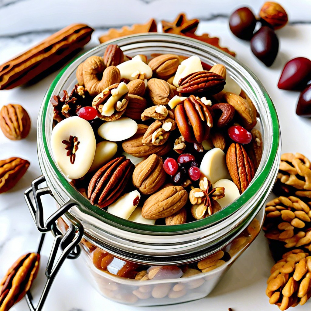 spiced almonds and walnuts mix